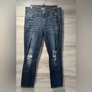 Women’s Dear John Distressed Denim Slim Straight Ankle Jeans Size 27